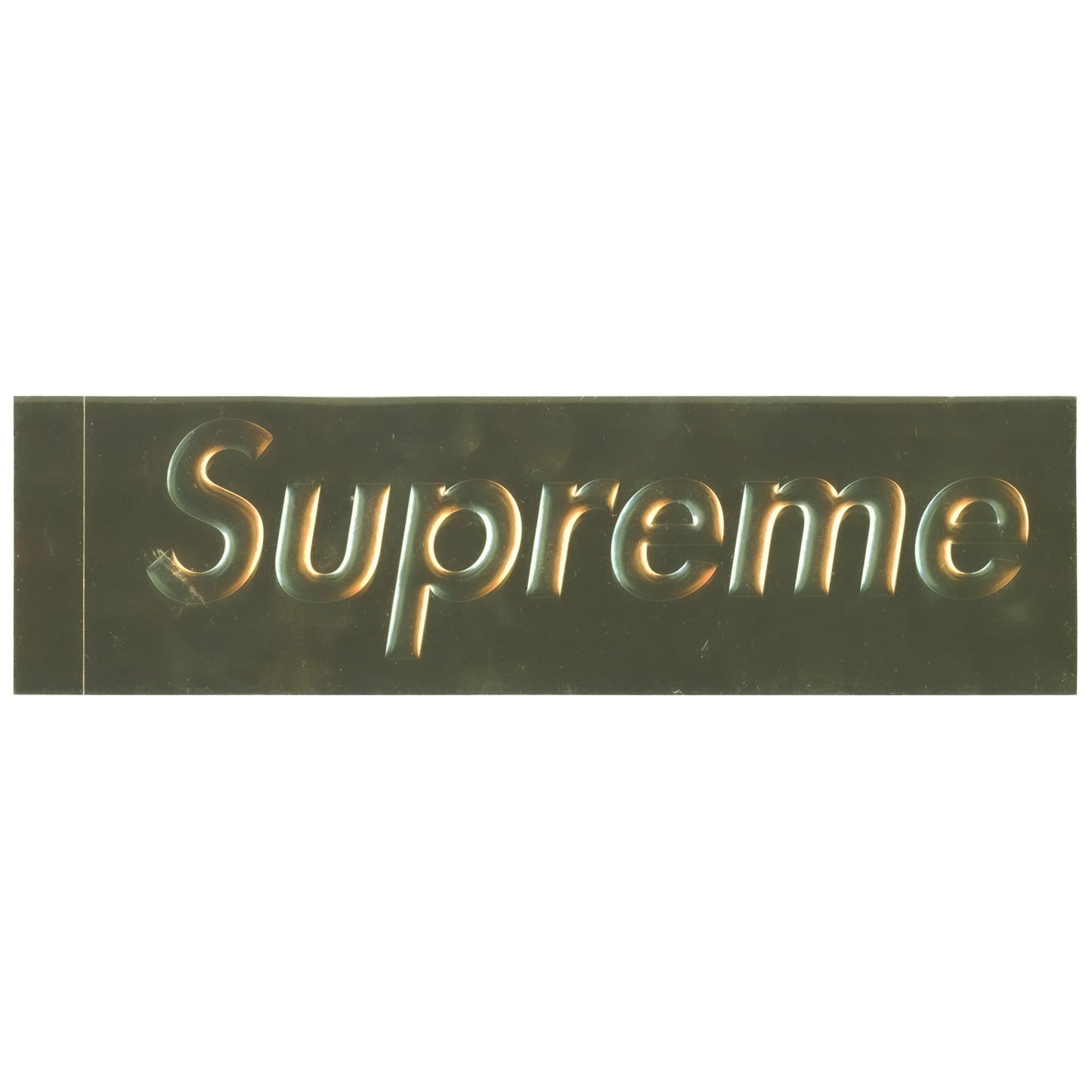 Supreme Gold Embossed Box Logo Sticker