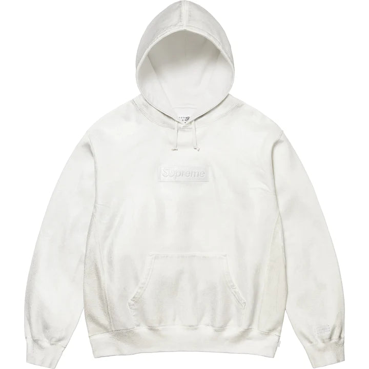 Supreme MM6 Maison Margiela Foil Box Logo Hooded Sweatshirt White