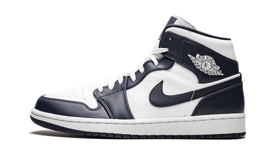 Jordan 1 Mid White Metallic Gold Obsidian