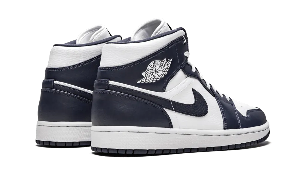 Jordan 1 Mid White Metallic Gold Obsidian