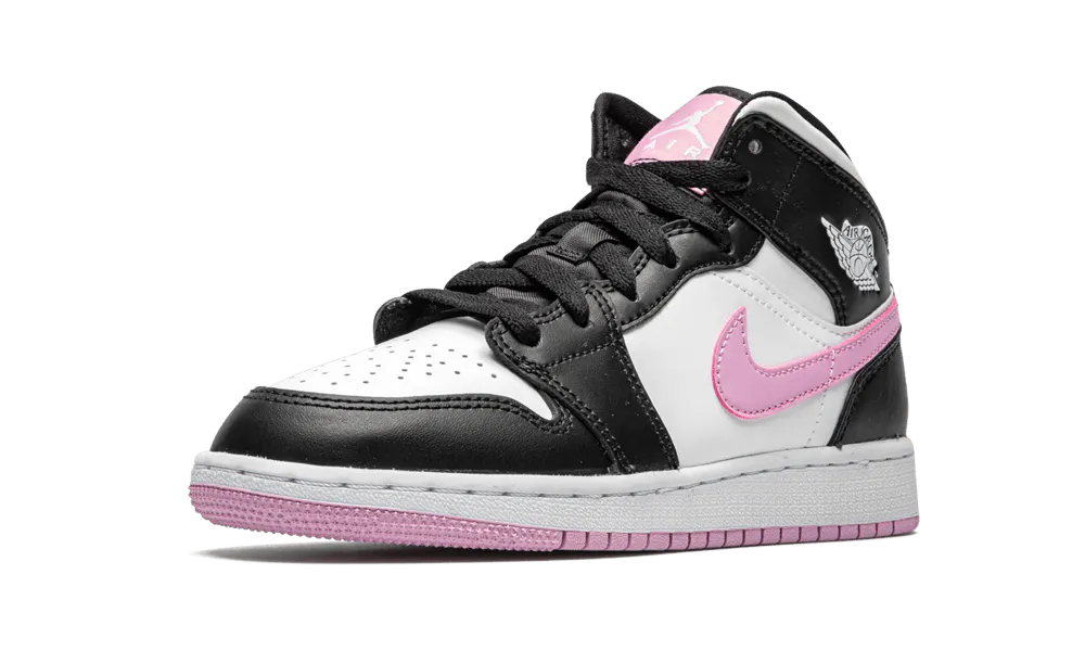 Jordan 1 Mid White Black Light Arctic Pink